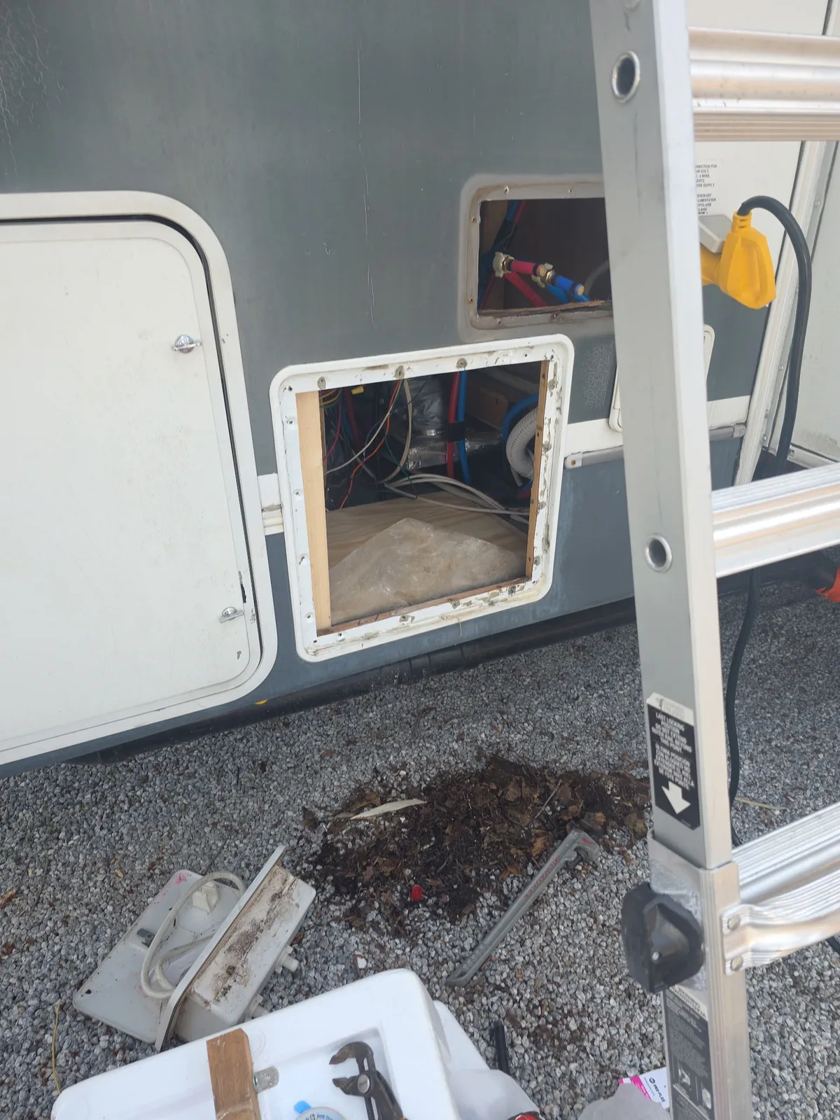 Draining and bypassing an RV water heater for winter storage